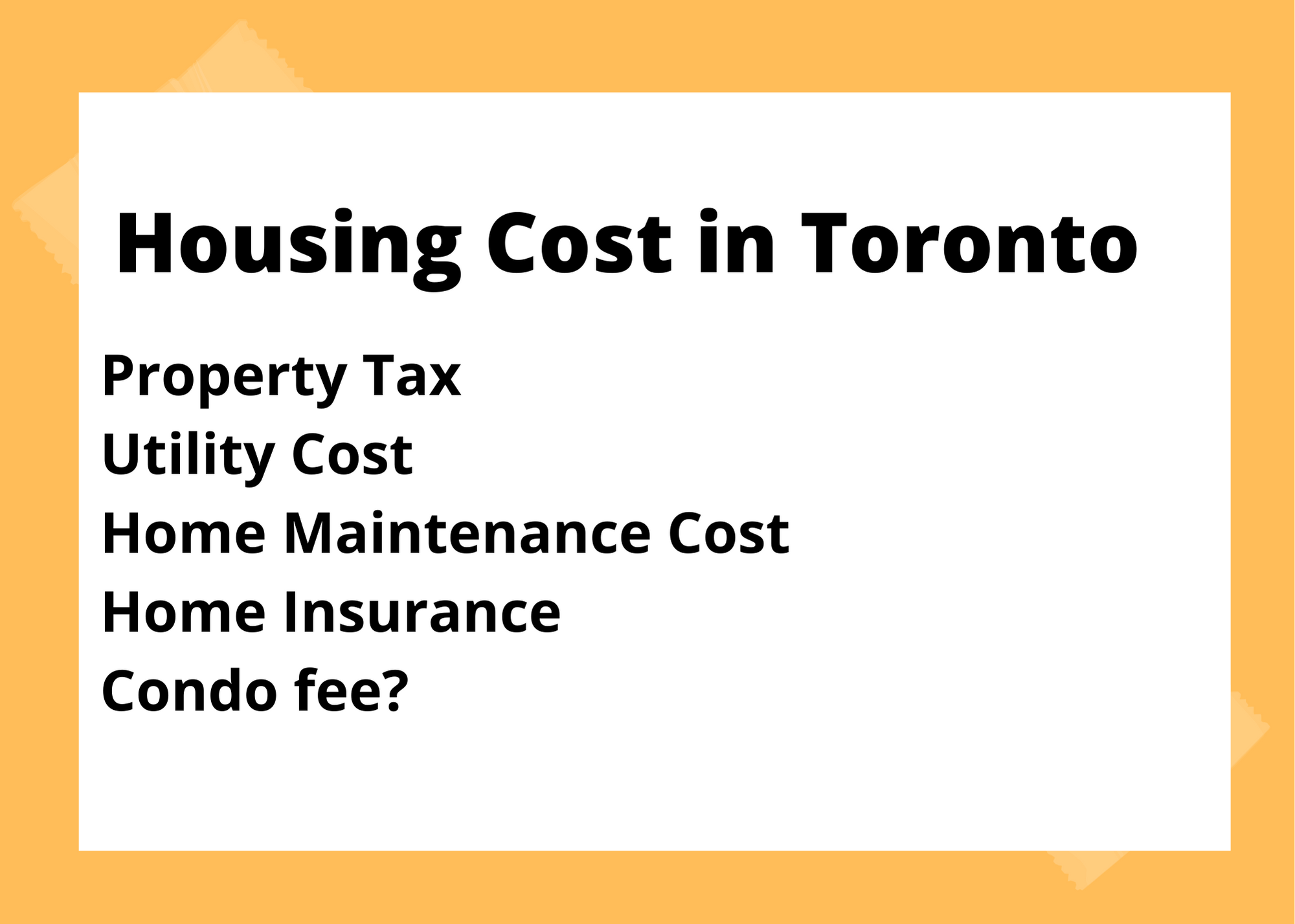 Housing Costs Canada